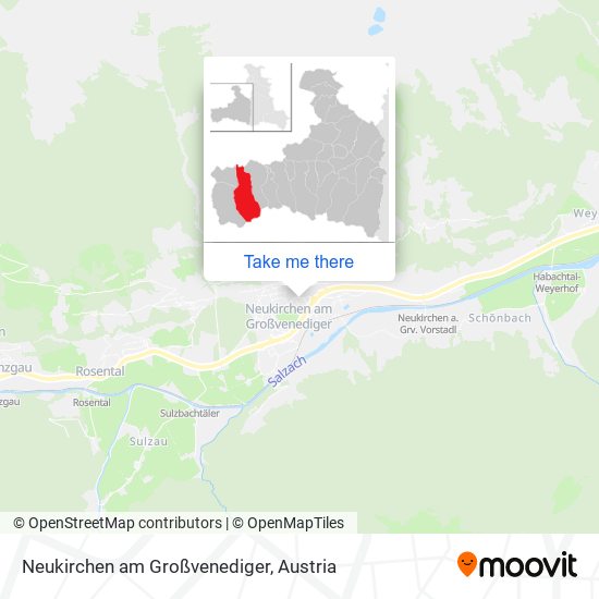 Neukirchen am Großvenediger map