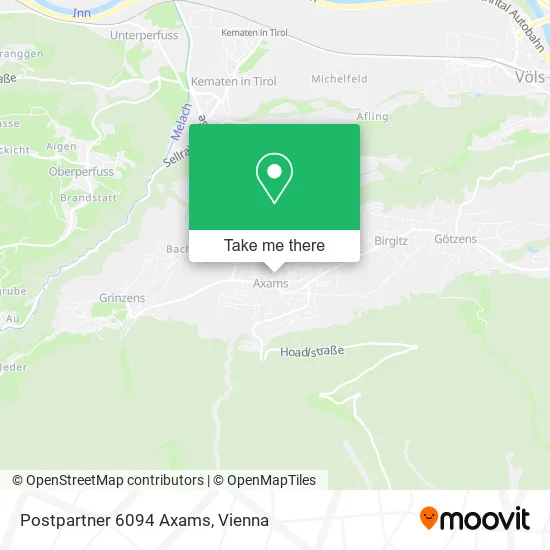 Postpartner 6094 Axams map