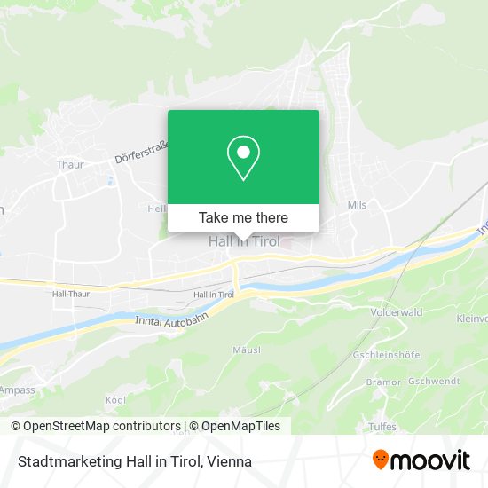 Stadtmarketing Hall in Tirol map