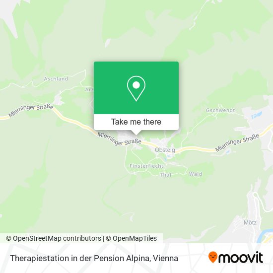 Therapiestation in der Pension Alpina map