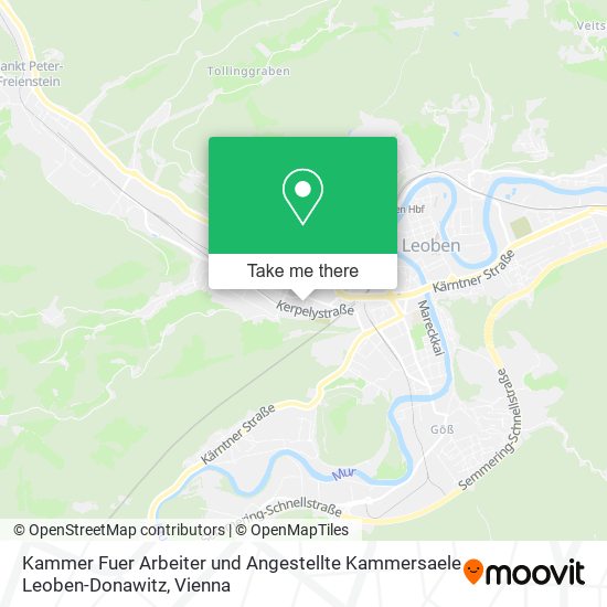 Kammer Fuer Arbeiter und Angestellte Kammersaele Leoben-Donawitz map
