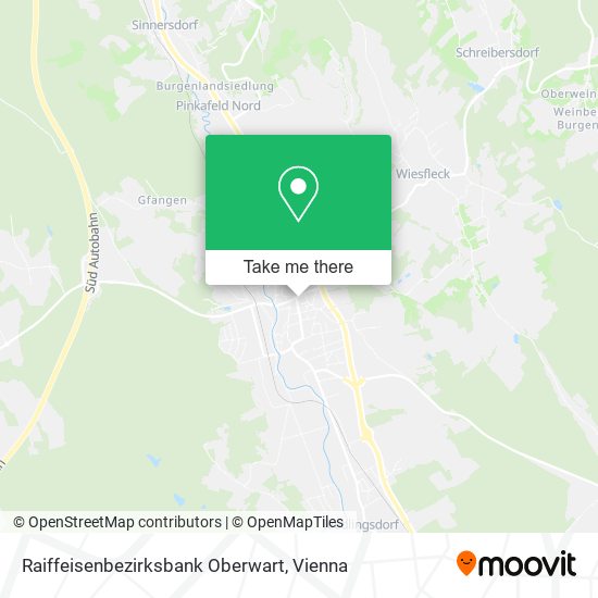 Raiffeisenbezirksbank Oberwart map