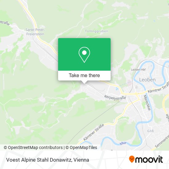 Voest Alpine Stahl Donawitz map