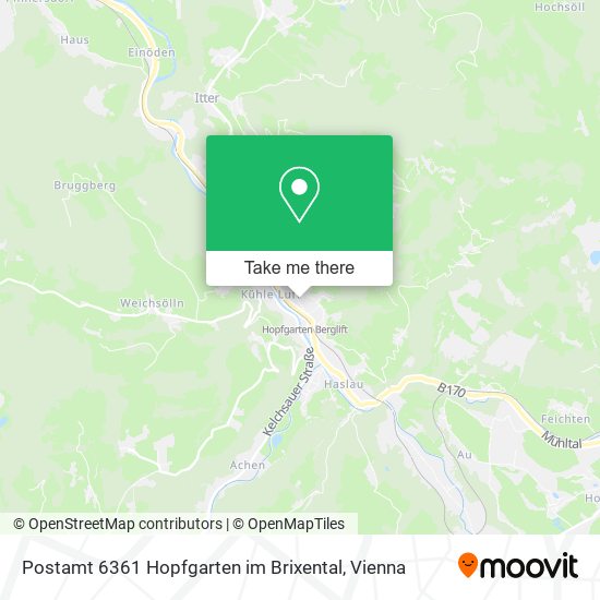 Postamt 6361 Hopfgarten im Brixental map