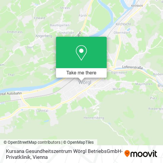 Kursana Gesundheitszentrum Wörgl BetriebsGmbH-Privatklinik map