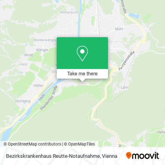 Bezirkskrankenhaus Reutte-Notaufnahme map