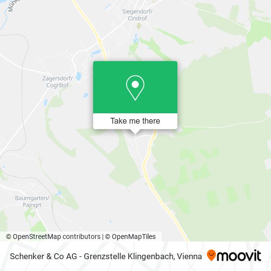 Schenker & Co AG - Grenzstelle Klingenbach map