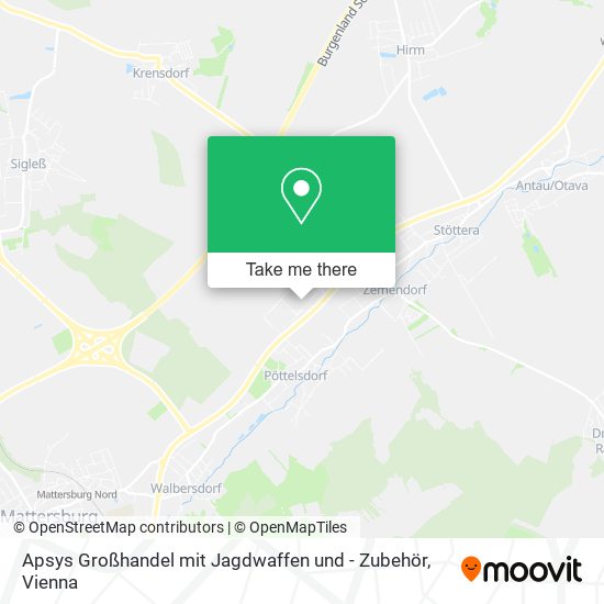 Apsys Großhandel mit Jagdwaffen und - Zubehör map