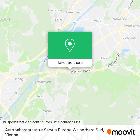 Autobahnraststätte Servus Europa Walserberg Süd map