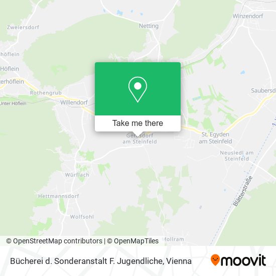 Bücherei d. Sonderanstalt F. Jugendliche map