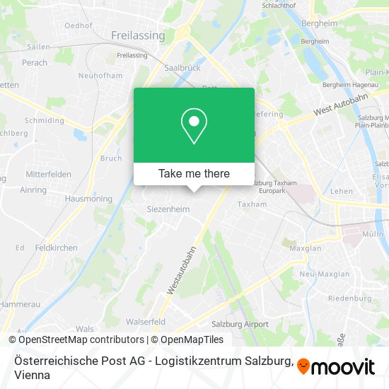 Österreichische Post AG - Logistikzentrum Salzburg map