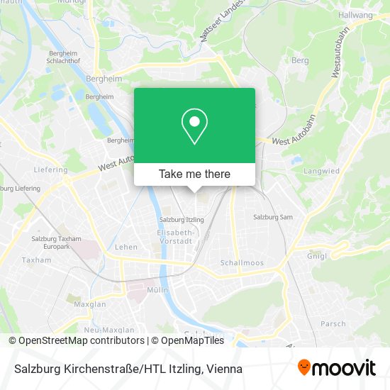 Salzburg Kirchenstraße / HTL Itzling map