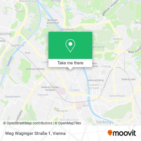 Weg Waginger Straße 1 map