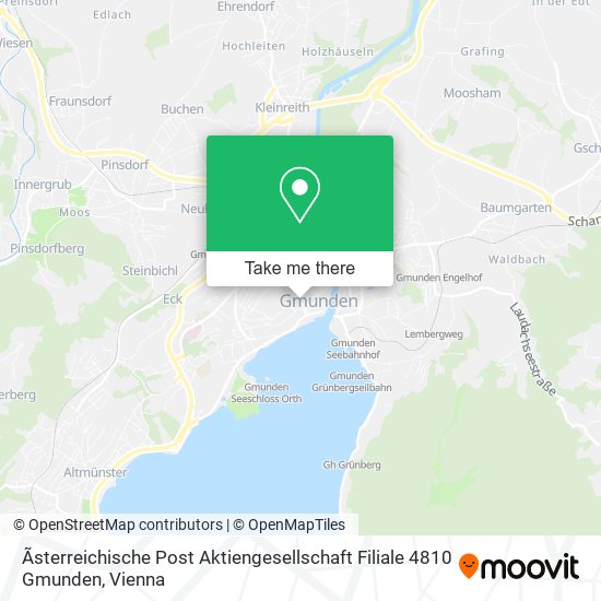Ãsterreichische Post Aktiengesellschaft Filiale 4810 Gmunden map