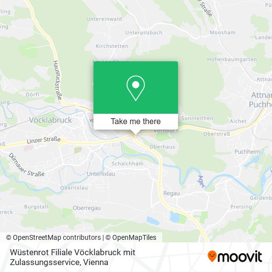 Wüstenrot Filiale Vöcklabruck mit Zulassungsservice map