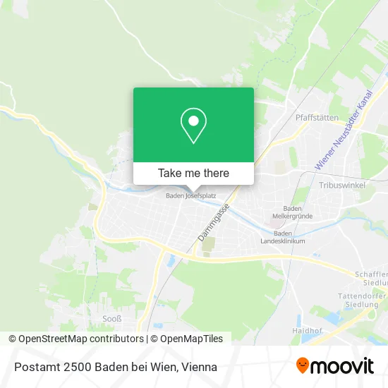 Postamt 2500 Baden bei Wien map