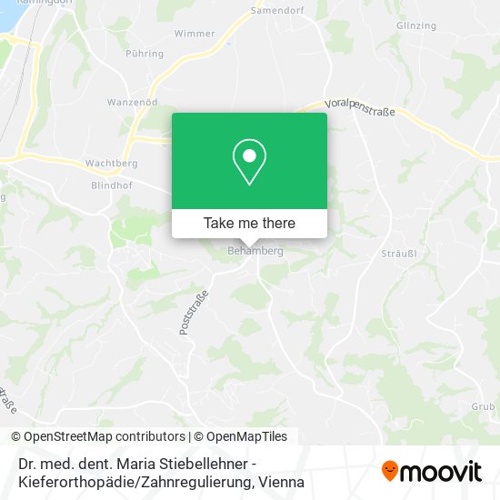 Dr. med. dent. Maria Stiebellehner - Kieferorthopädie / Zahnregulierung map