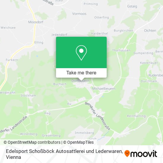 Edelsport Schoßböck Autosattlerei und Lederwaren map