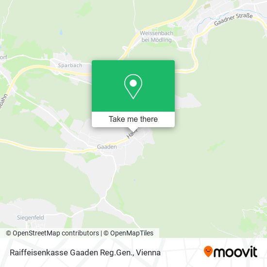 Raiffeisenkasse Gaaden Reg.Gen. map