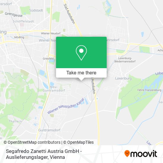 Segafredo Zanetti Austria GmbH - Auslieferungslager map