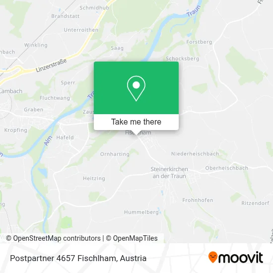 Postpartner 4657 Fischlham map
