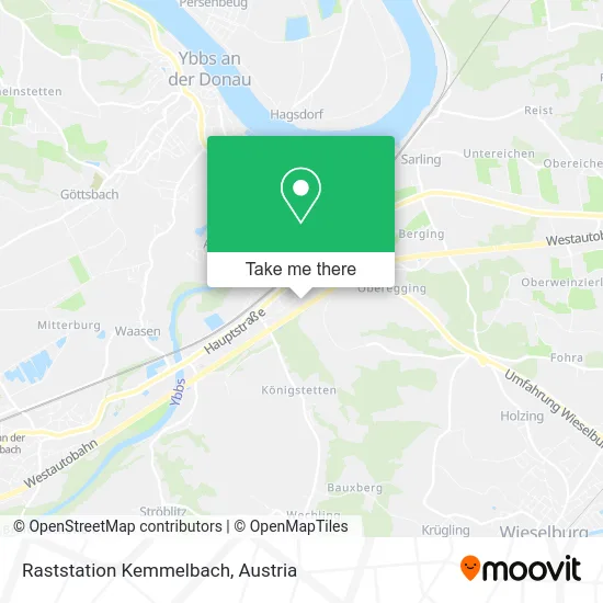 Raststation Kemmelbach map