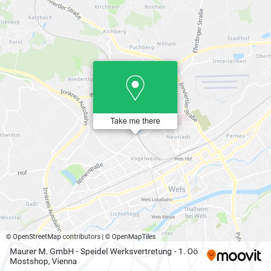 Maurer M. GmbH - Speidel Werksvertretung - 1. Oö Mostshop map