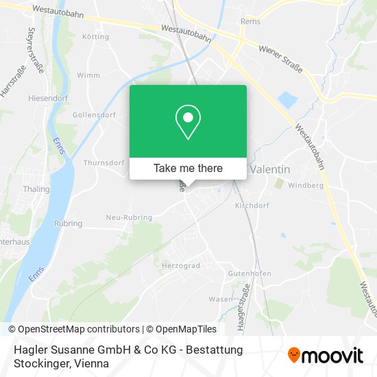 Hagler Susanne GmbH & Co KG - Bestattung Stockinger map