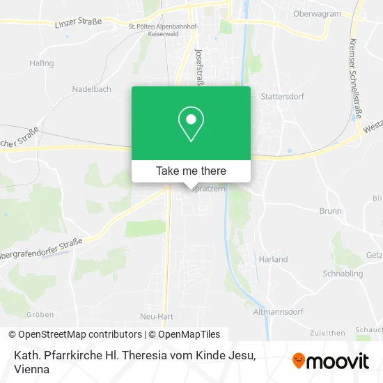 Kath. Pfarrkirche Hl. Theresia vom Kinde Jesu map