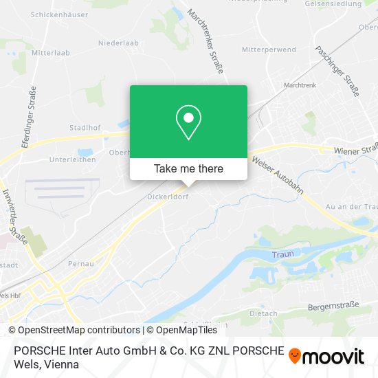PORSCHE Inter Auto GmbH & Co. KG ZNL PORSCHE Wels map