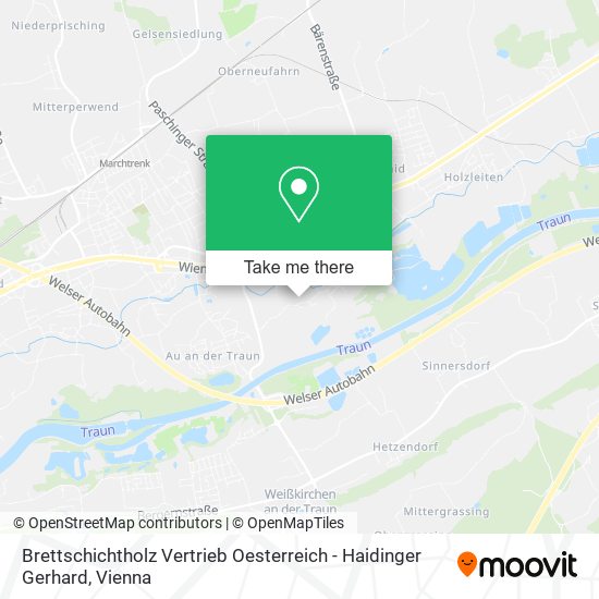 Brettschichtholz Vertrieb Oesterreich - Haidinger Gerhard map