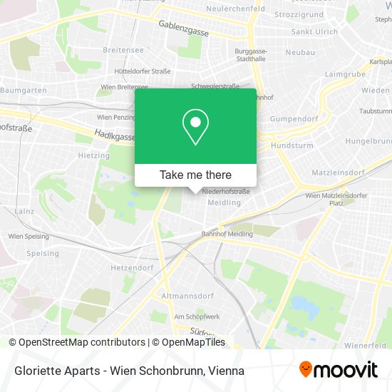 Gloriette Aparts - Wien Schonbrunn map