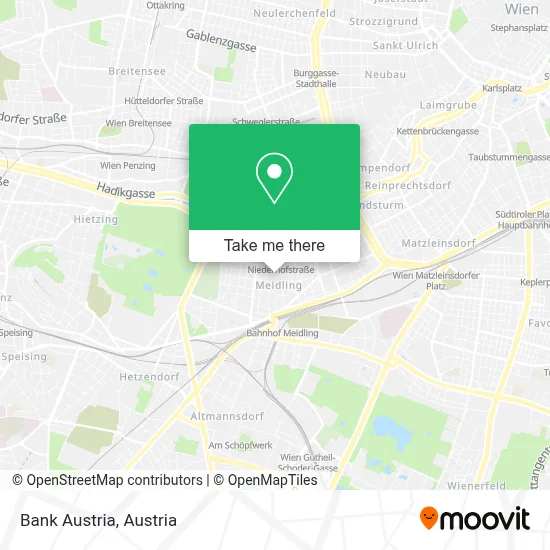 Bank Austria map