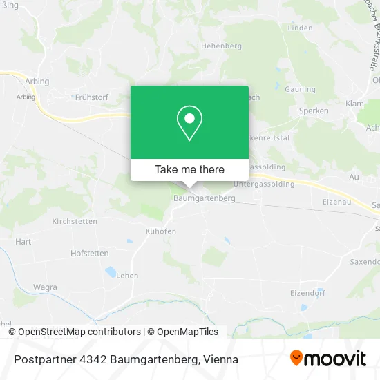 Postpartner 4342 Baumgartenberg map