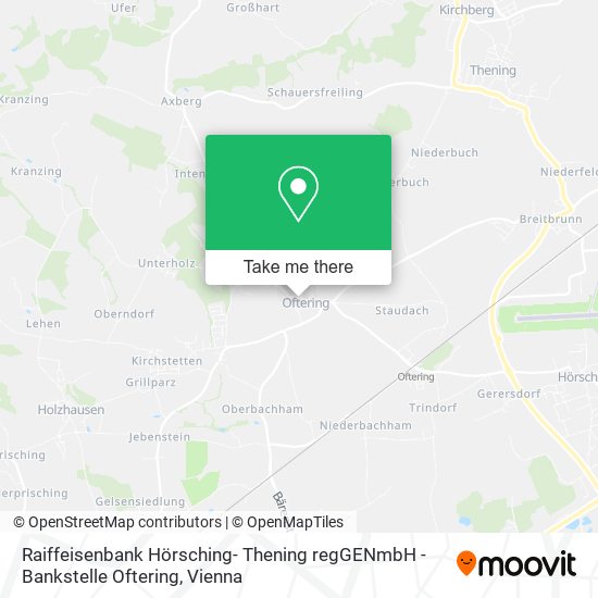 Raiffeisenbank Hörsching- Thening regGENmbH - Bankstelle Oftering map