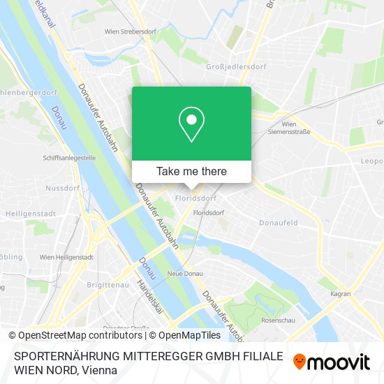 SPORTERNÄHRUNG MITTEREGGER GMBH FILIALE WIEN NORD map
