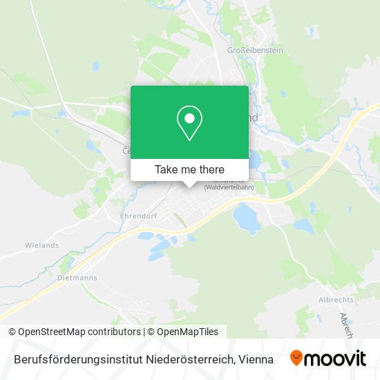 Berufsförderungsinstitut Niederösterreich map