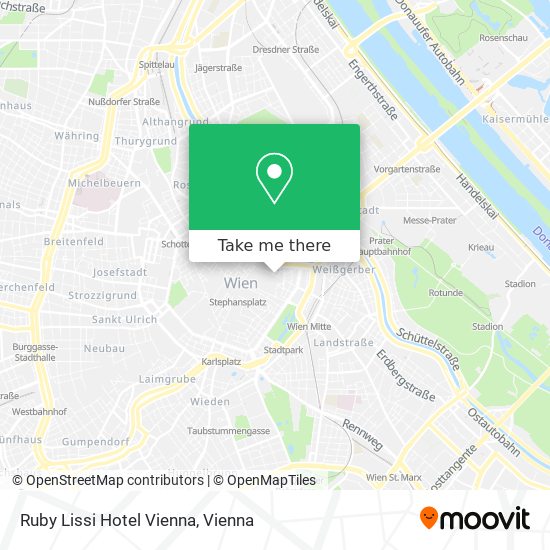 Ruby Lissi Hotel Vienna map