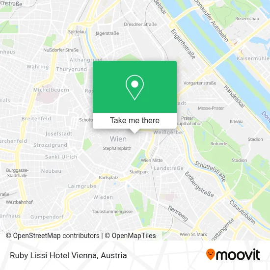 Ruby Lissi Hotel Vienna map