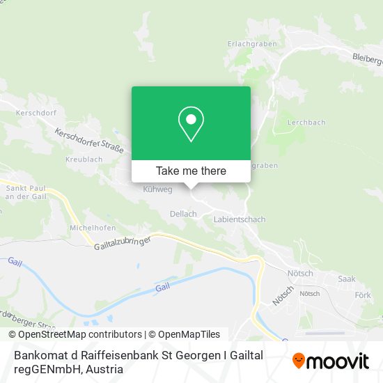 Bankomat d Raiffeisenbank St Georgen I Gailtal regGENmbH map