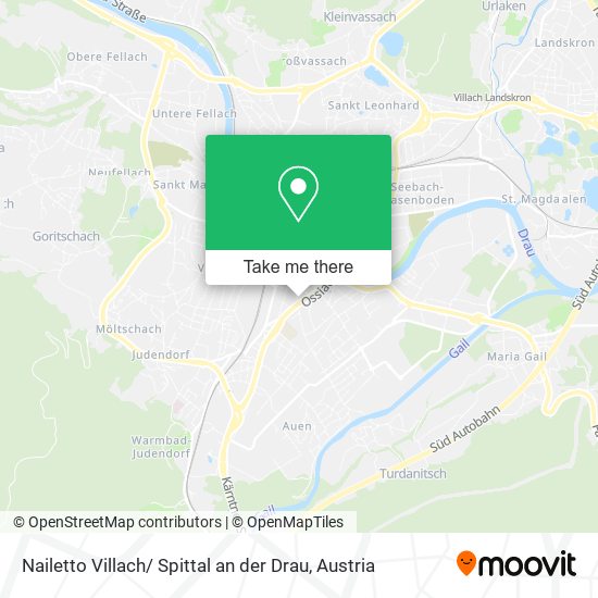 Nailetto Villach/ Spittal an der Drau map
