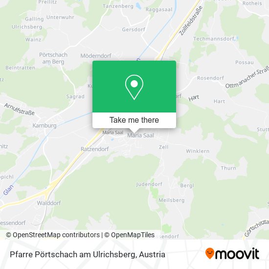Pfarre Pörtschach am Ulrichsberg map