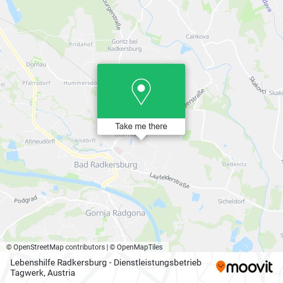Lebenshilfe Radkersburg - Dienstleistungsbetrieb Tagwerk map