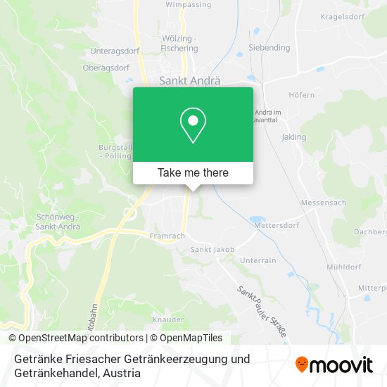 Getränke Friesacher Getränkeerzeugung und Getränkehandel map