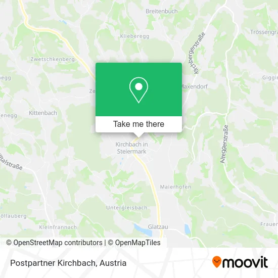 Postpartner Kirchbach map