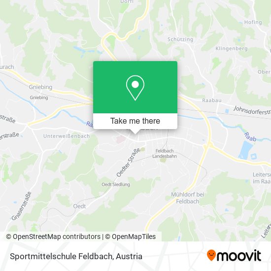 Sportmittelschule Feldbach map