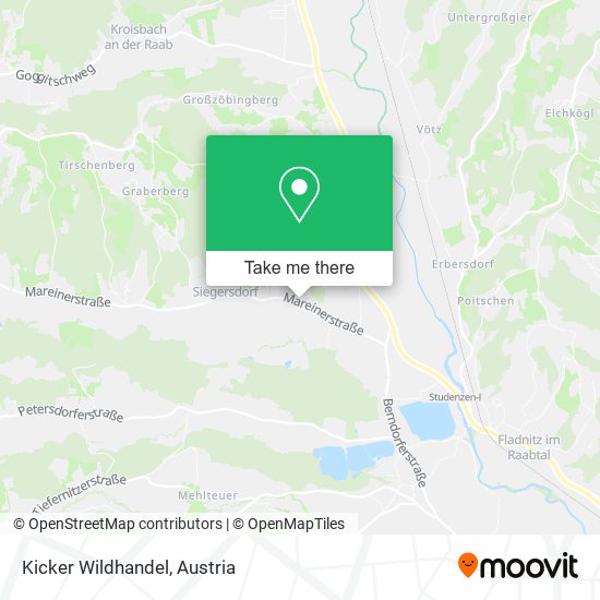 Kicker Wildhandel map