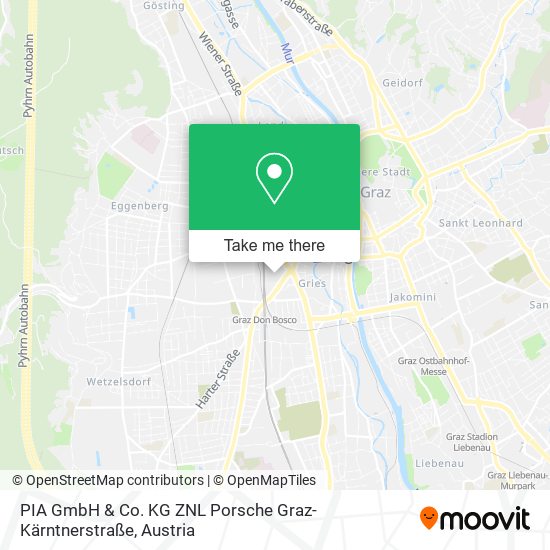 PIA GmbH & Co. KG ZNL Porsche Graz-Kärntnerstraße map