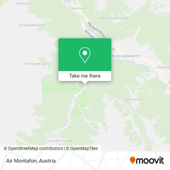 Air Montafon map