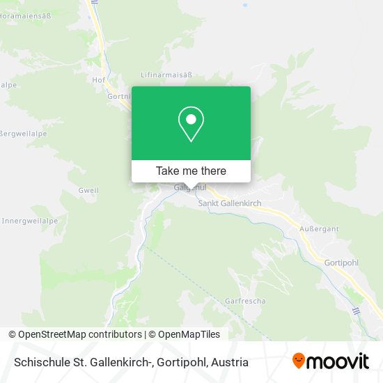 Schischule St. Gallenkirch-, Gortipohl map